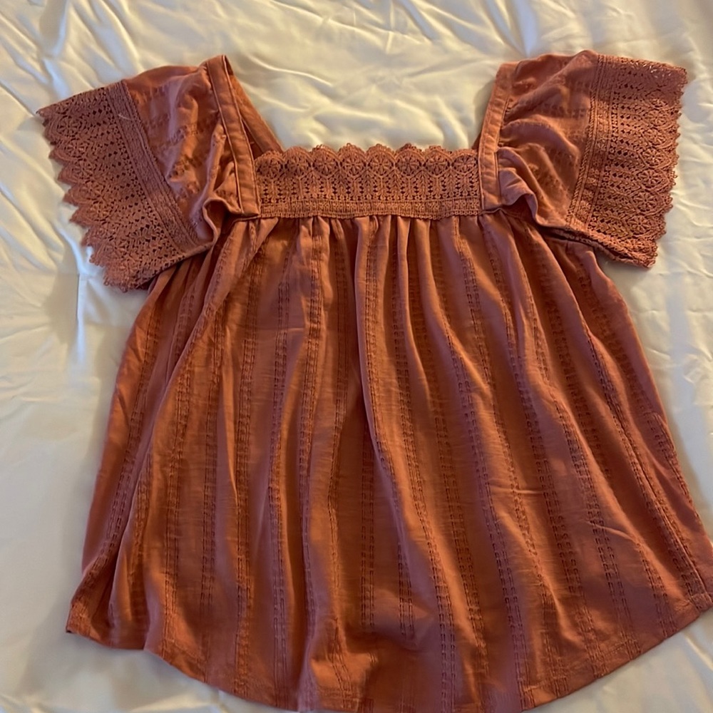 Short Sleeve Peasant Top